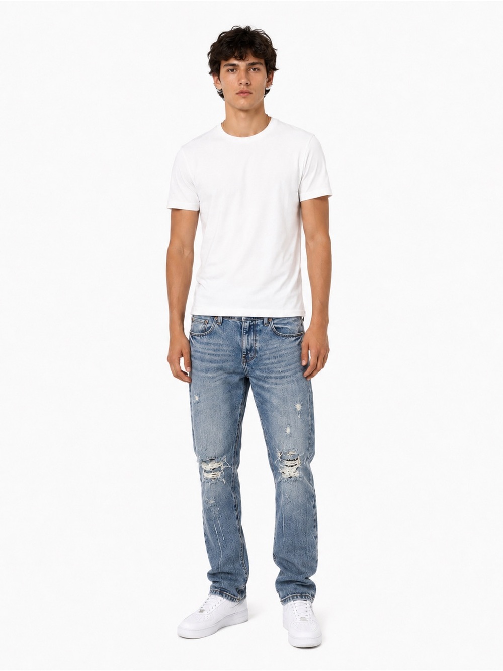 PacSun Men’s Skinny Distressed Jeans Light Wash 32x32